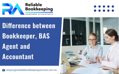 Difference between Bookkeeper, BAS Agent and Accountant